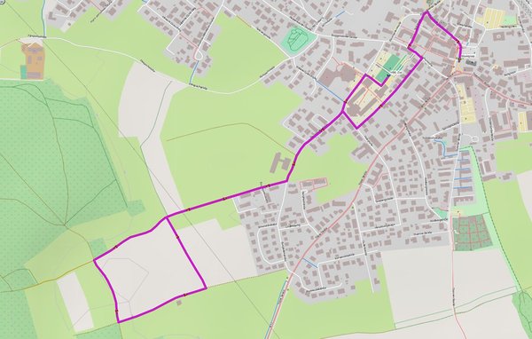 Strecke 1,3km,
